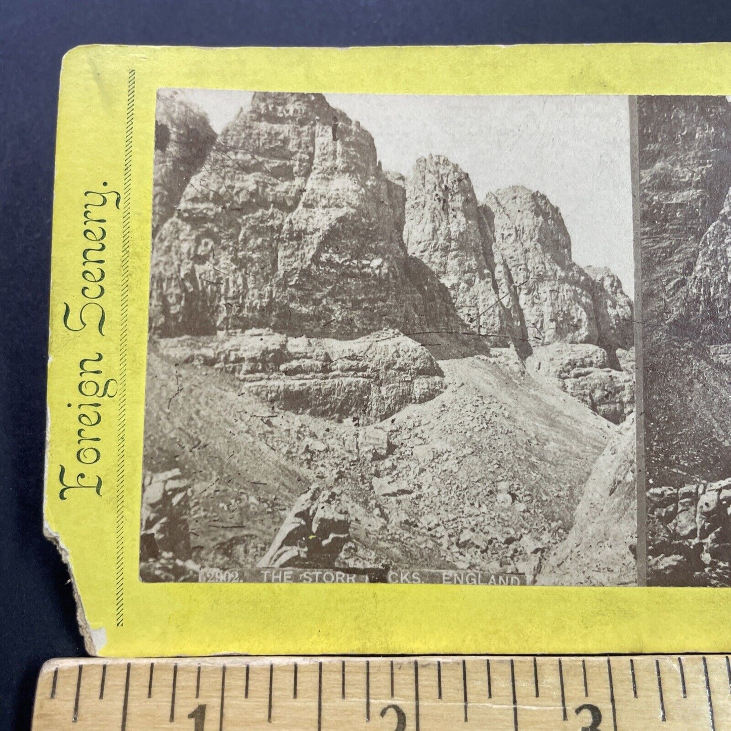 Antique 1870s Storr Rocks Trail Portree England Stereoview Photo Card P4127