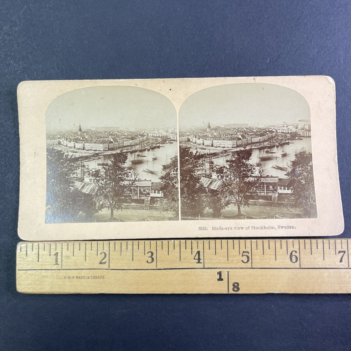 Stockholm Sweden City View Stereoview BW Kilburn Antique c1880s X4096