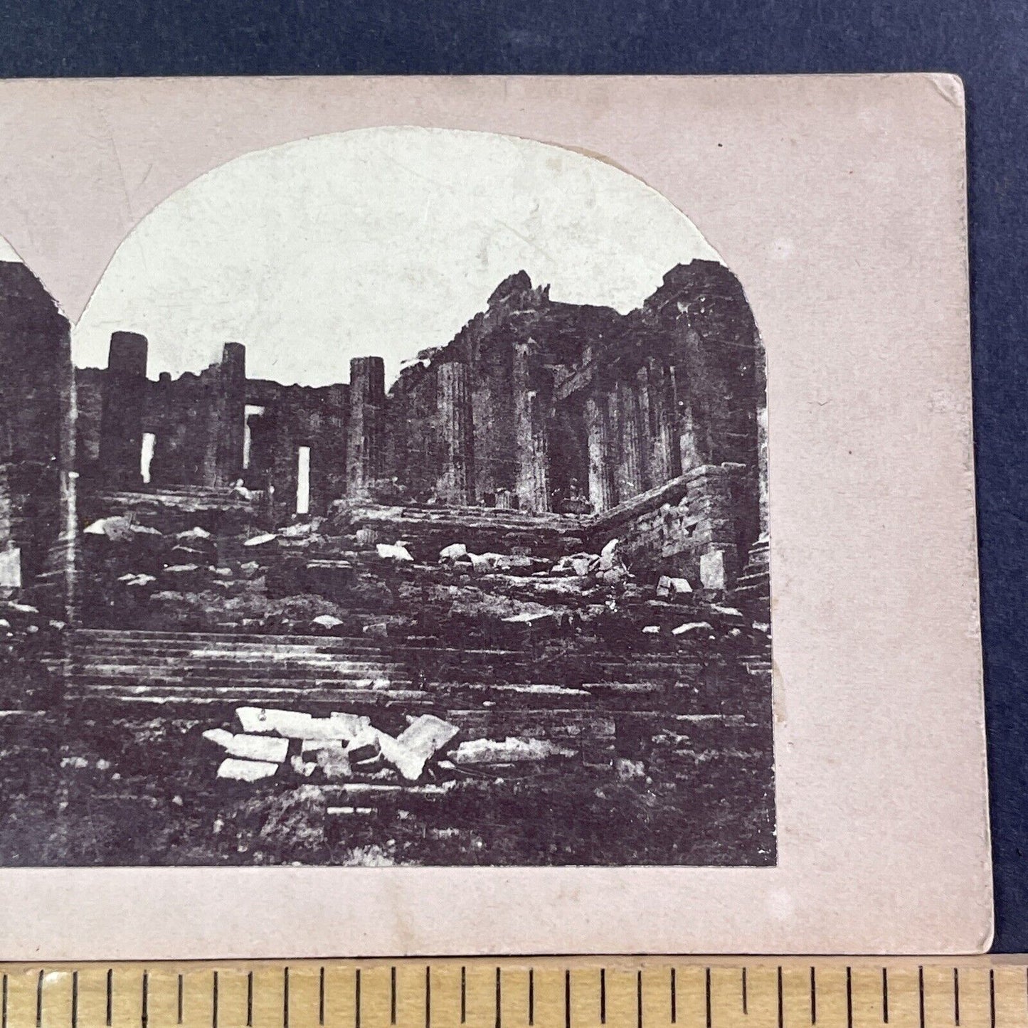 Odeon Of Herodes Atticus Unexcavated Stereoview Athens Antique c1852 X1890