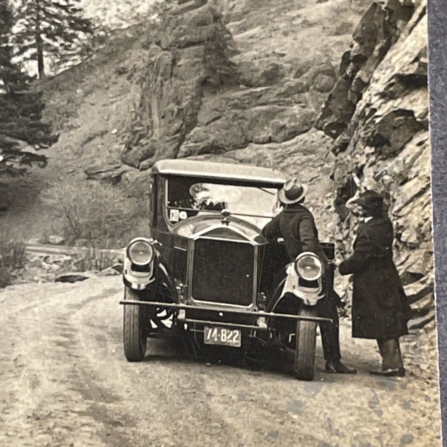 Pierce Arrow Automobile in Manitou Springs Colorado Stereoview c1922 Y515