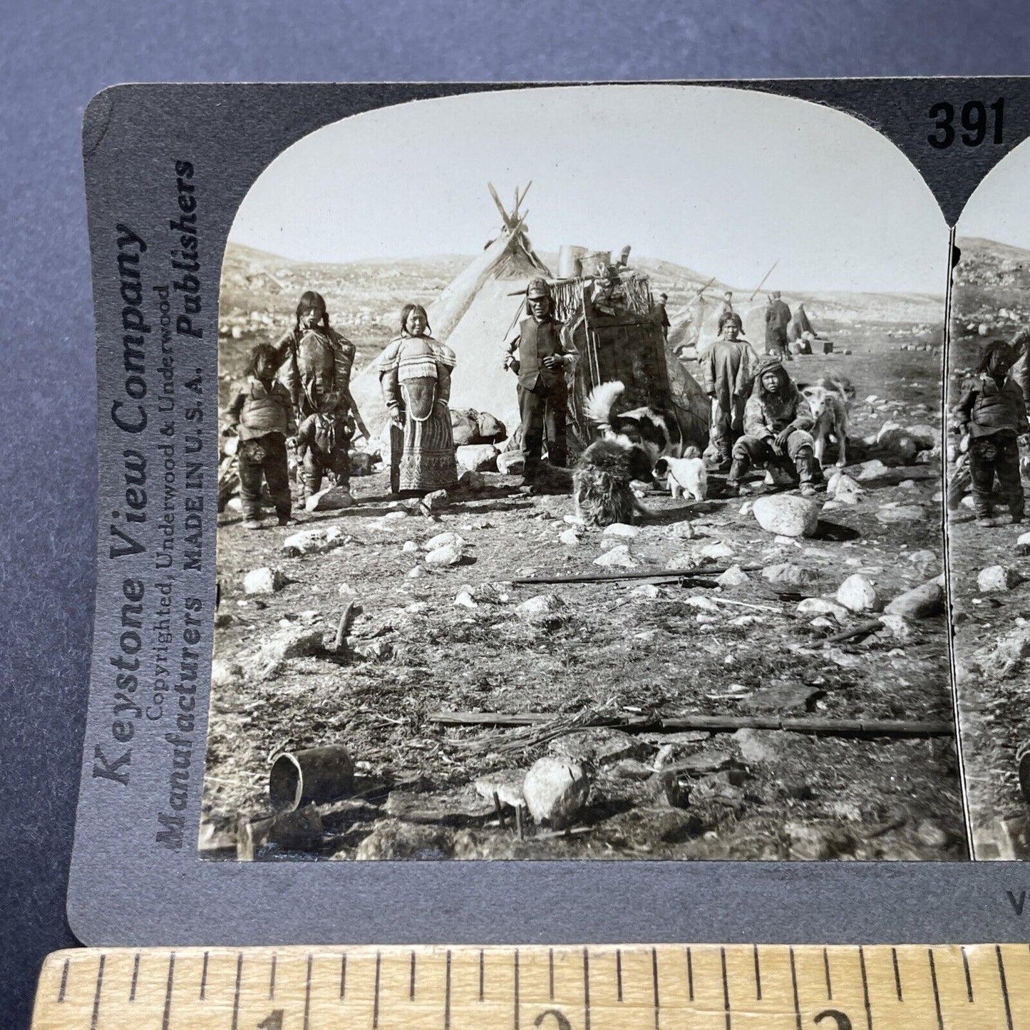 Antique 1910s Inuit Eskimo Near Nuuk Greenland Stereoview Photo Card P3175