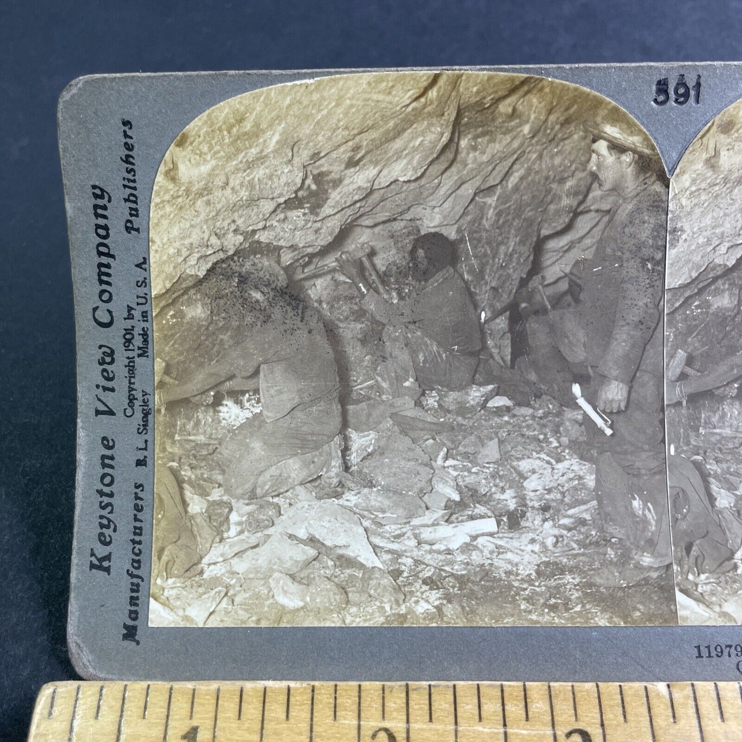 Antique 1901 Gold Mining Johannesburg South Africa Stereoview Photo Card P2134