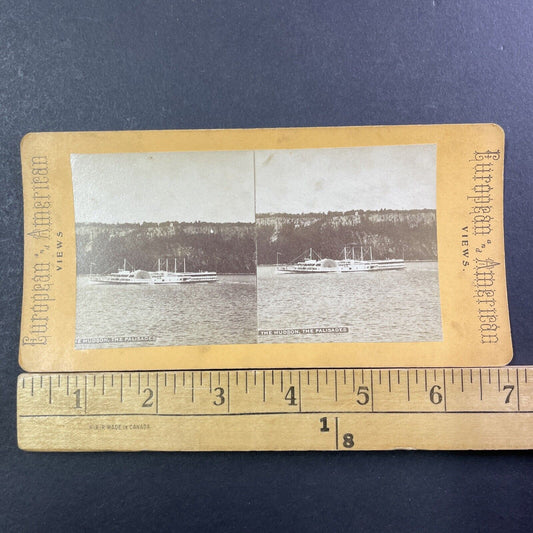 Steamer Mary Powell Steamship Stereoview Hudson River Antique c1874 X986