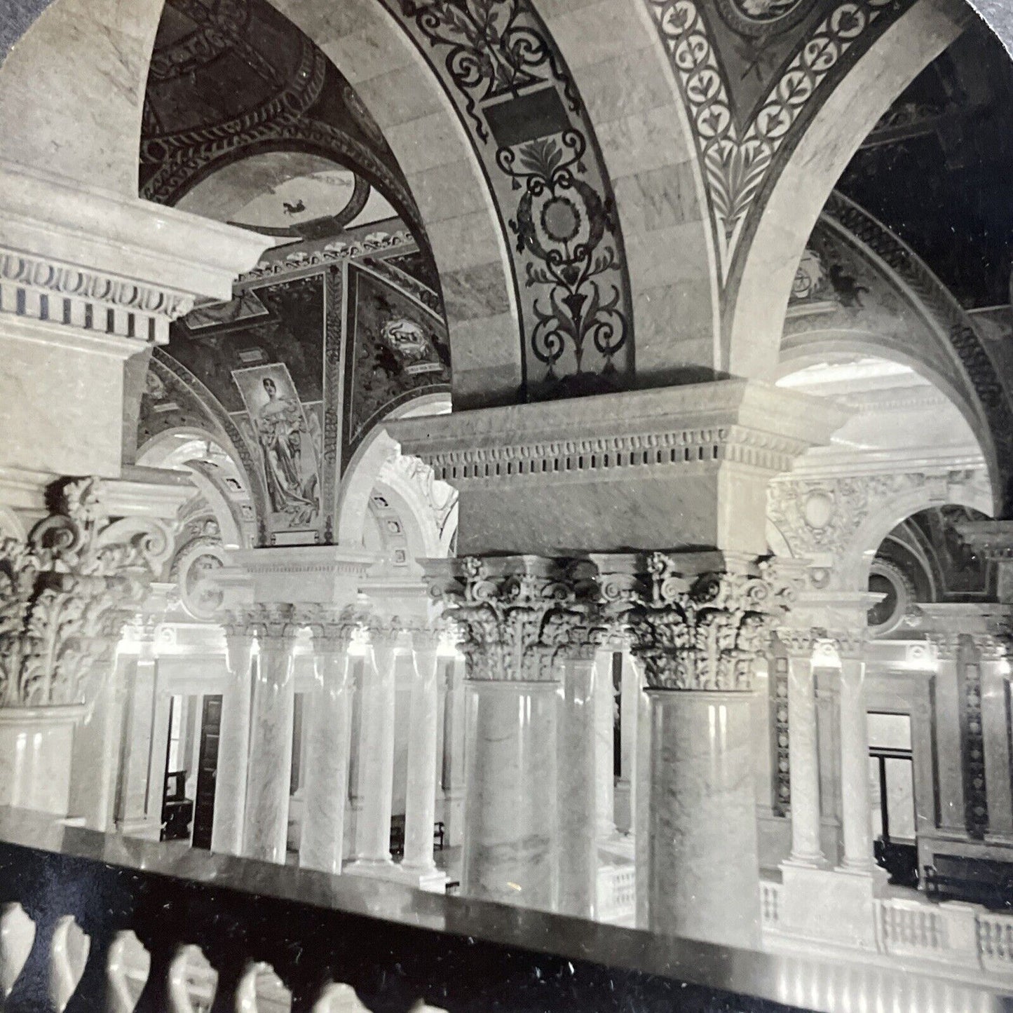 Antique 1920s Congressional Library Washington DC Stereoview Photo Card P4853