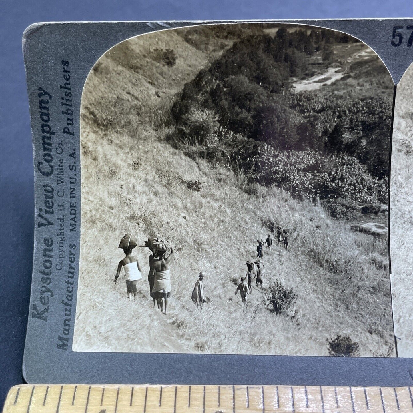 Antique 1909 Nomadic Tribe In South Africa Stereoview Photo Card P1927