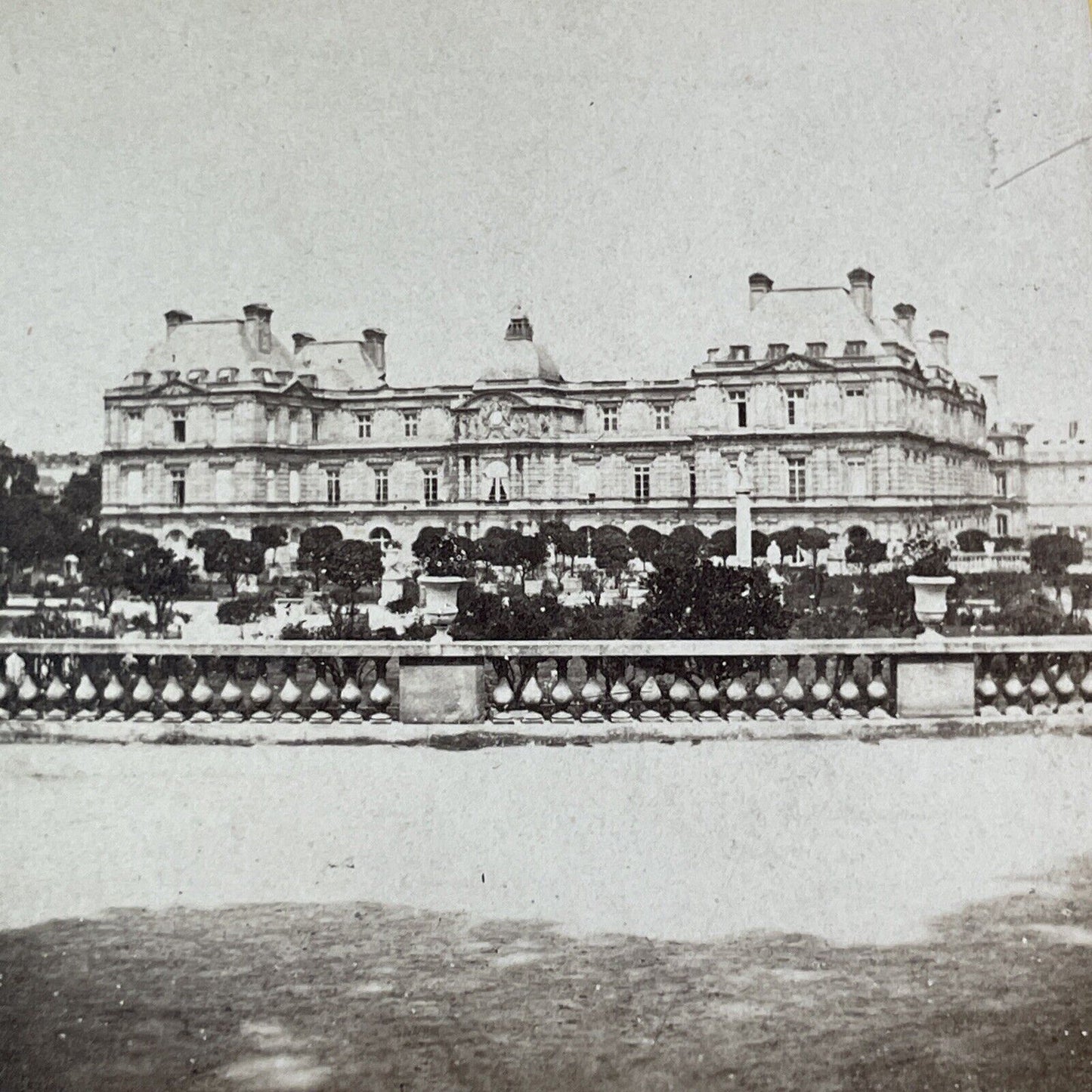 Luxembourg Palace Pais France Stereoview Antique c1870 X3281