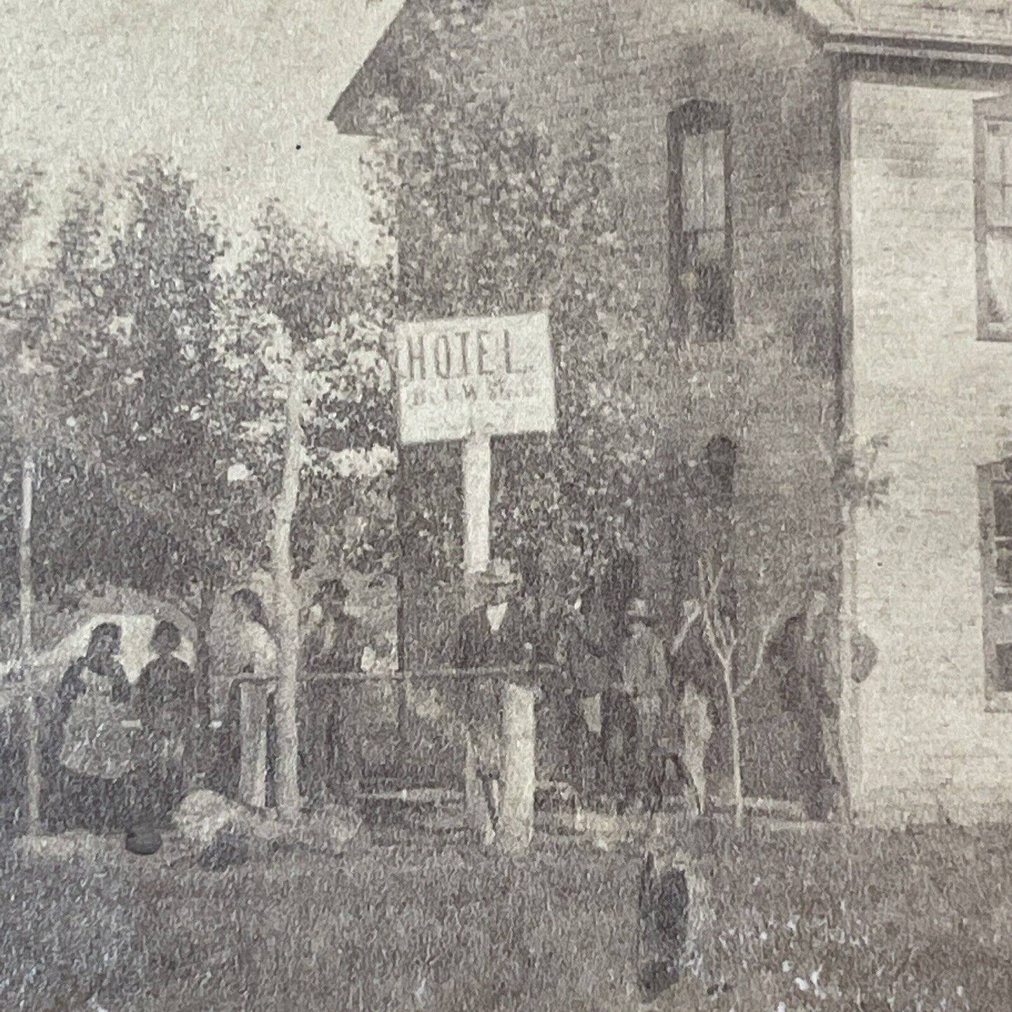 Hotel Near Germantown Maryland Stereoview Very Early Photo Antique c1860 X2552