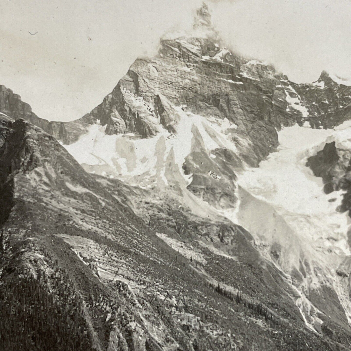 Antique 1910s Mount Sir Donald British Columbia Stereoview Photo Card P3649