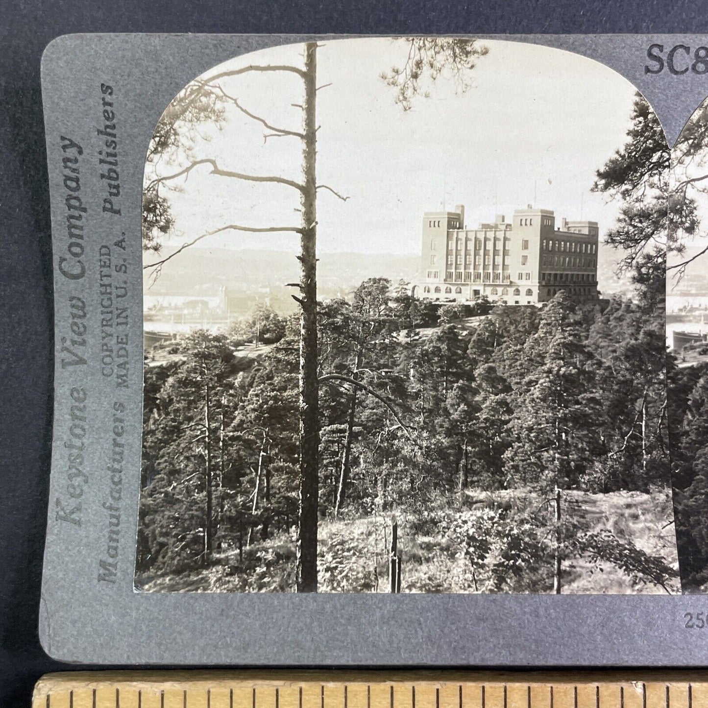 Eckberg Sailing School Oslo Norway Stereoview Late Period View c1933 Y1238