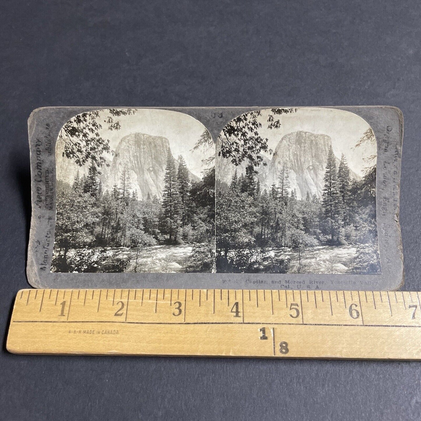 Antique 1910s El Capitan Mountain Yosemite CA Stereoview Photo Card P4282