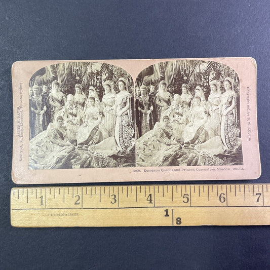 European Queens at House of Romanov Moscow Russia Stereoview Antique c1897 Y1417