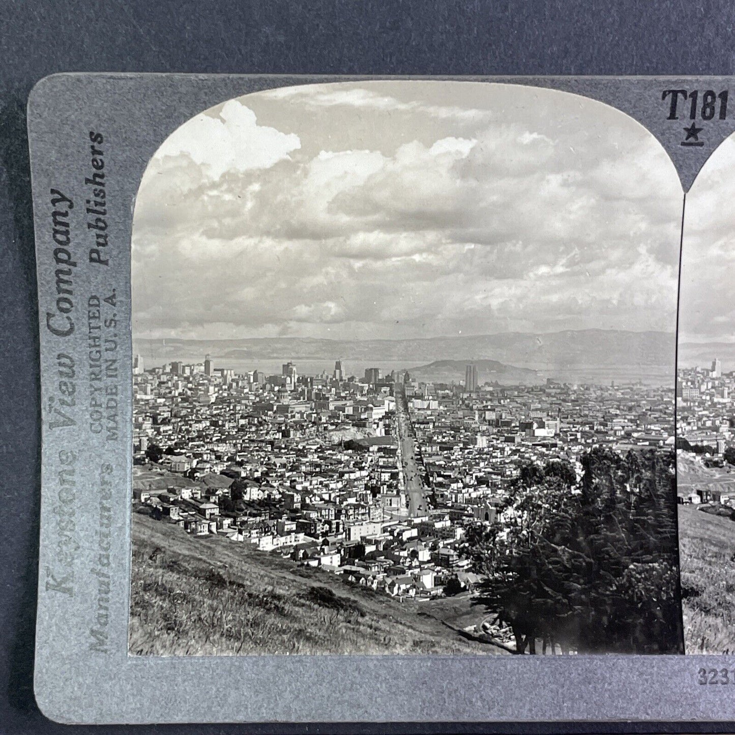 Market Street San Francisco California Stereoview Antique c1920s Y1029