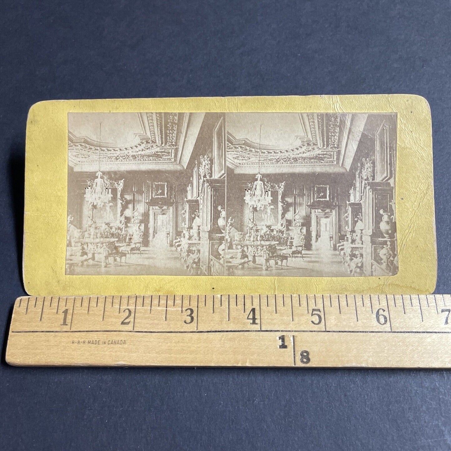 Antique 1870s Warwick Castle Tea Room England UK Stereoview Photo Card P4372
