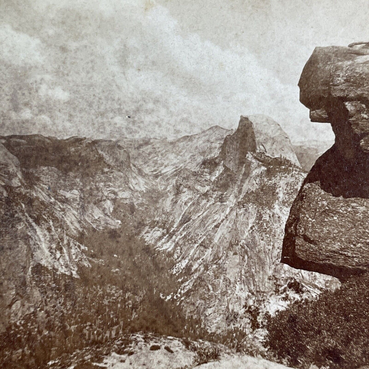 South Dome in Yo Semite Yosemite California Stereoview C.L. Pond c1870 Y2612