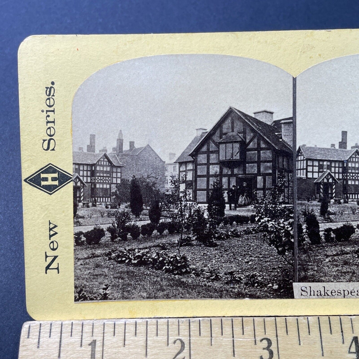Antique 1870s Shakespeare's House Stratford-On-Avon Stereoview Photo Card P3021
