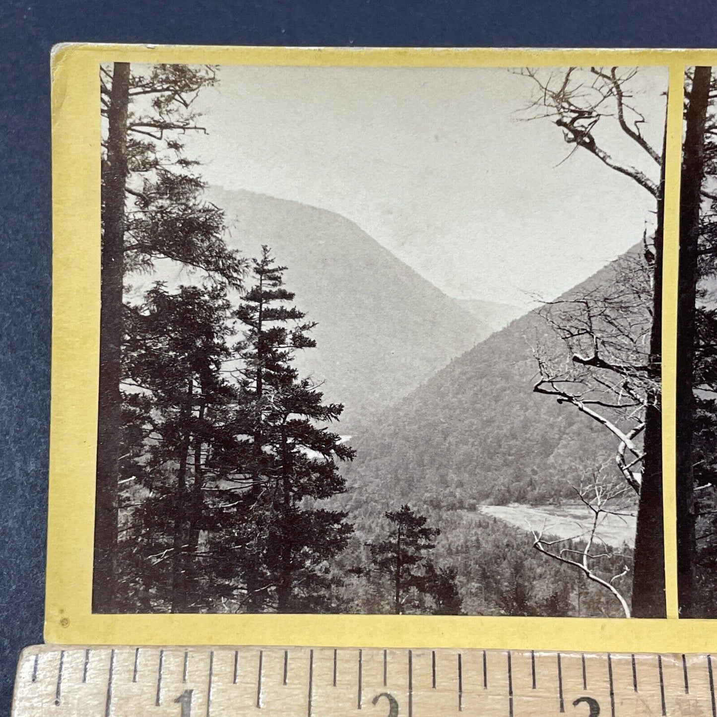 Antique 1870s Franconia Notch Mountains NH Stereoview Photo Card V1895