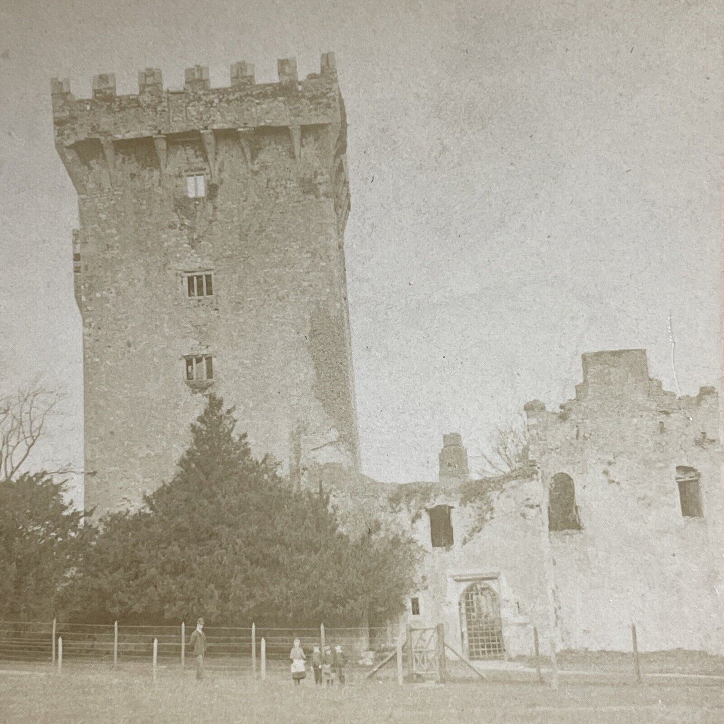 Antique 1891 Blarney Stone Castle Cork Ireland Stereoview Photo Card P4581