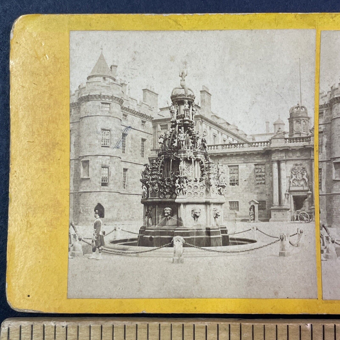 Holyrood Palace Edinburgh Scotland Stereoview GW Wilson Antique c1860 X2592