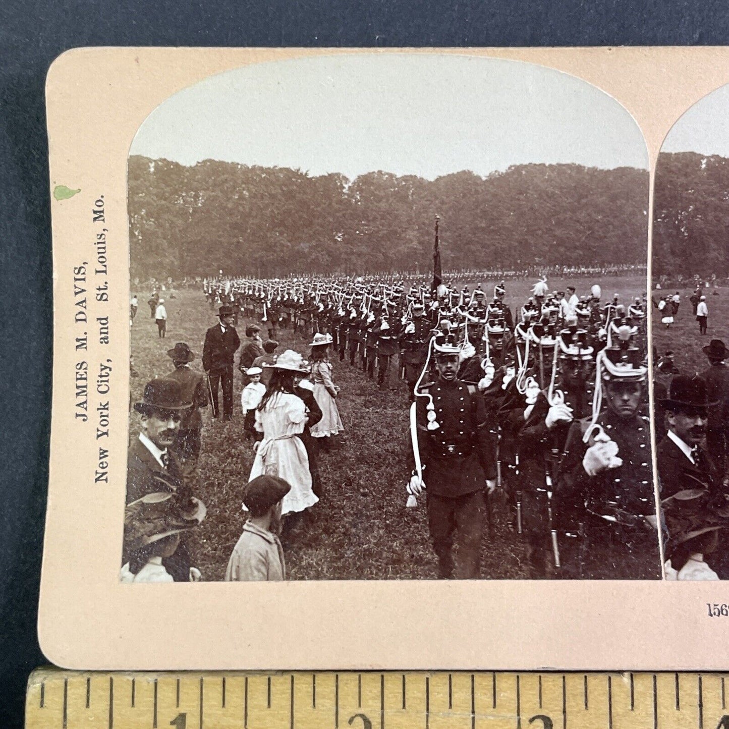 Dutch Royal Army Parade Stereoview The Netherlands Antique c1903 X3166