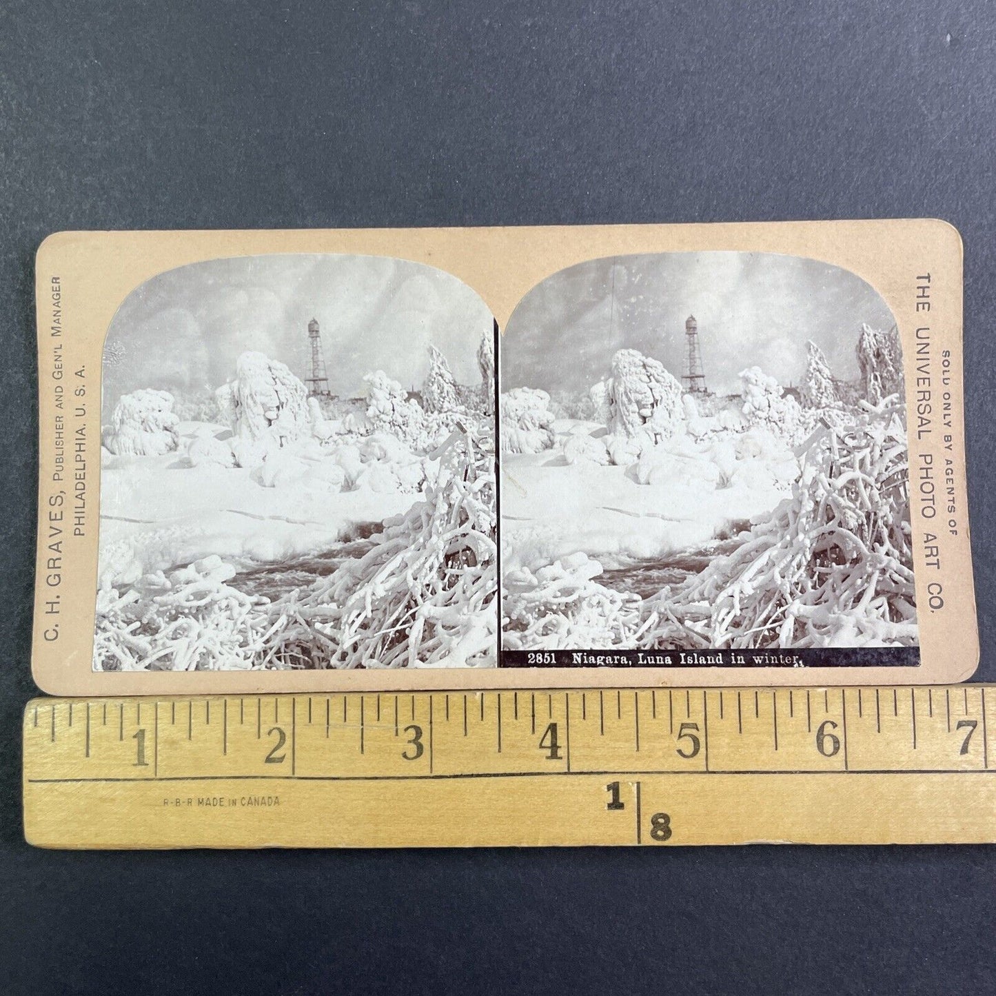 Observation Tower Luna Island New York Stereoview Antique c1898 X3183