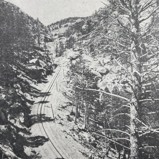 Antique 1910 Pikes Peak Railway Colorado Stereoview Photo Card P580-111