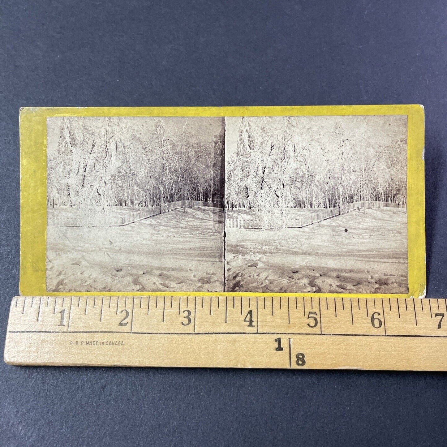 Antique 1870s Niagara Falls & 1862 George Washington 2c Stamp Stereoview P381-07