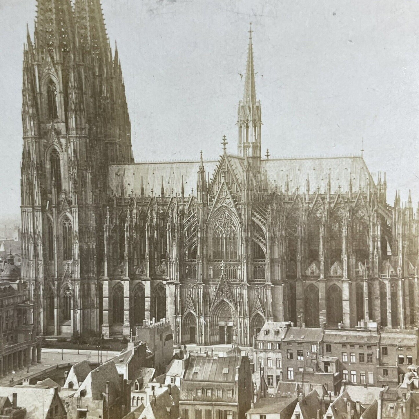 Antique 1903 Cathedral In Cologone Germany Koln Stereoview Photo Card P2235