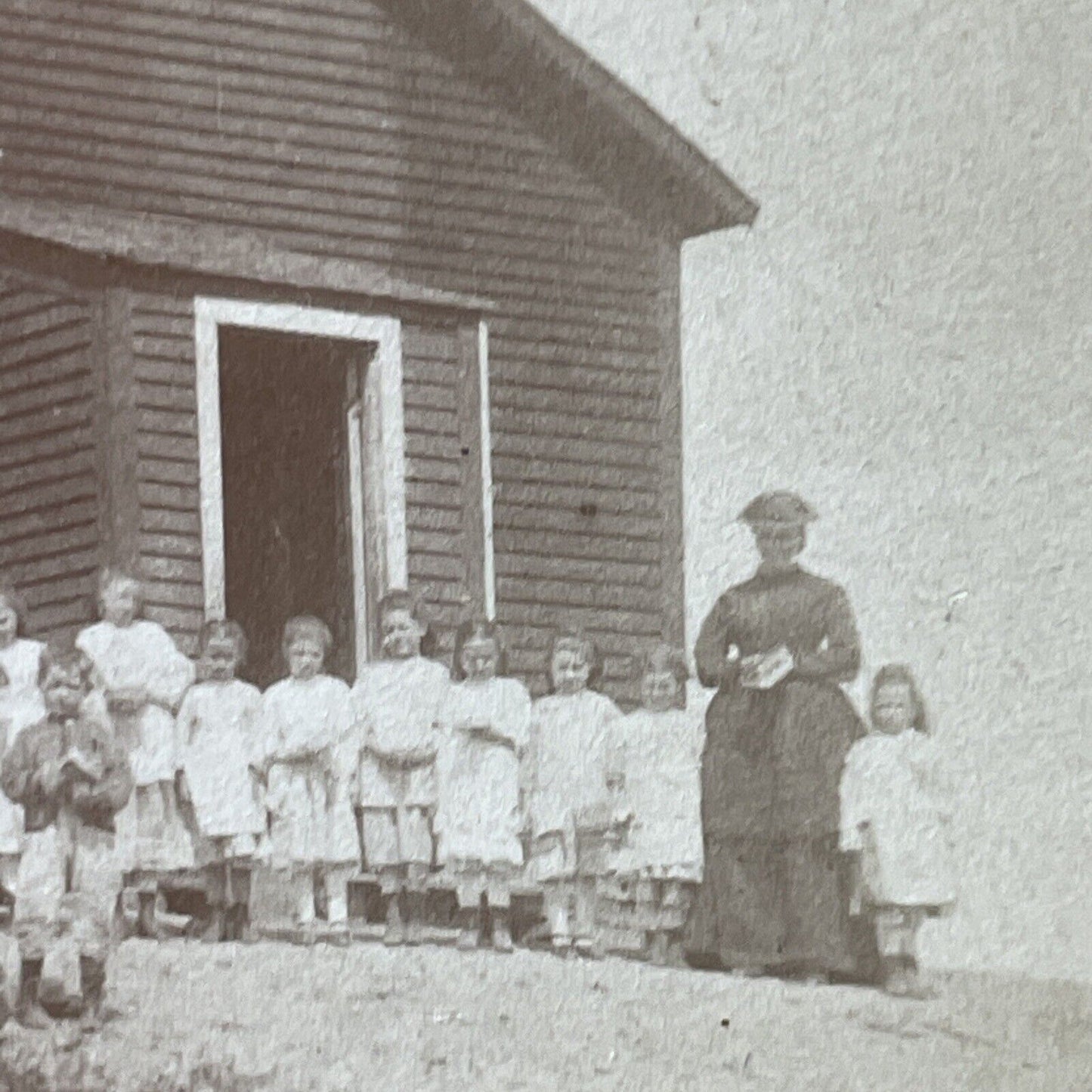 Antique 1870s Cramahe Public School Colborne Ontario Stereoview Photo Card Q2265