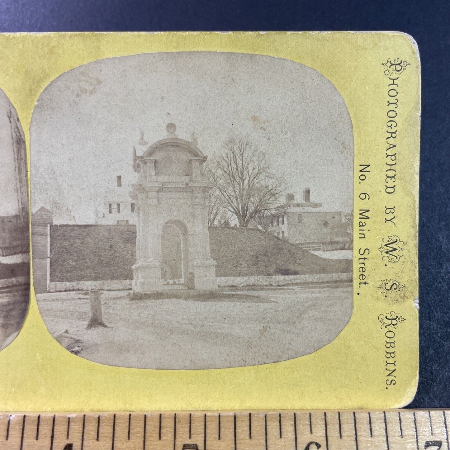 Antique 1867 Canopy For Plymouth Rock Complete Stereoview Photo Card P3328