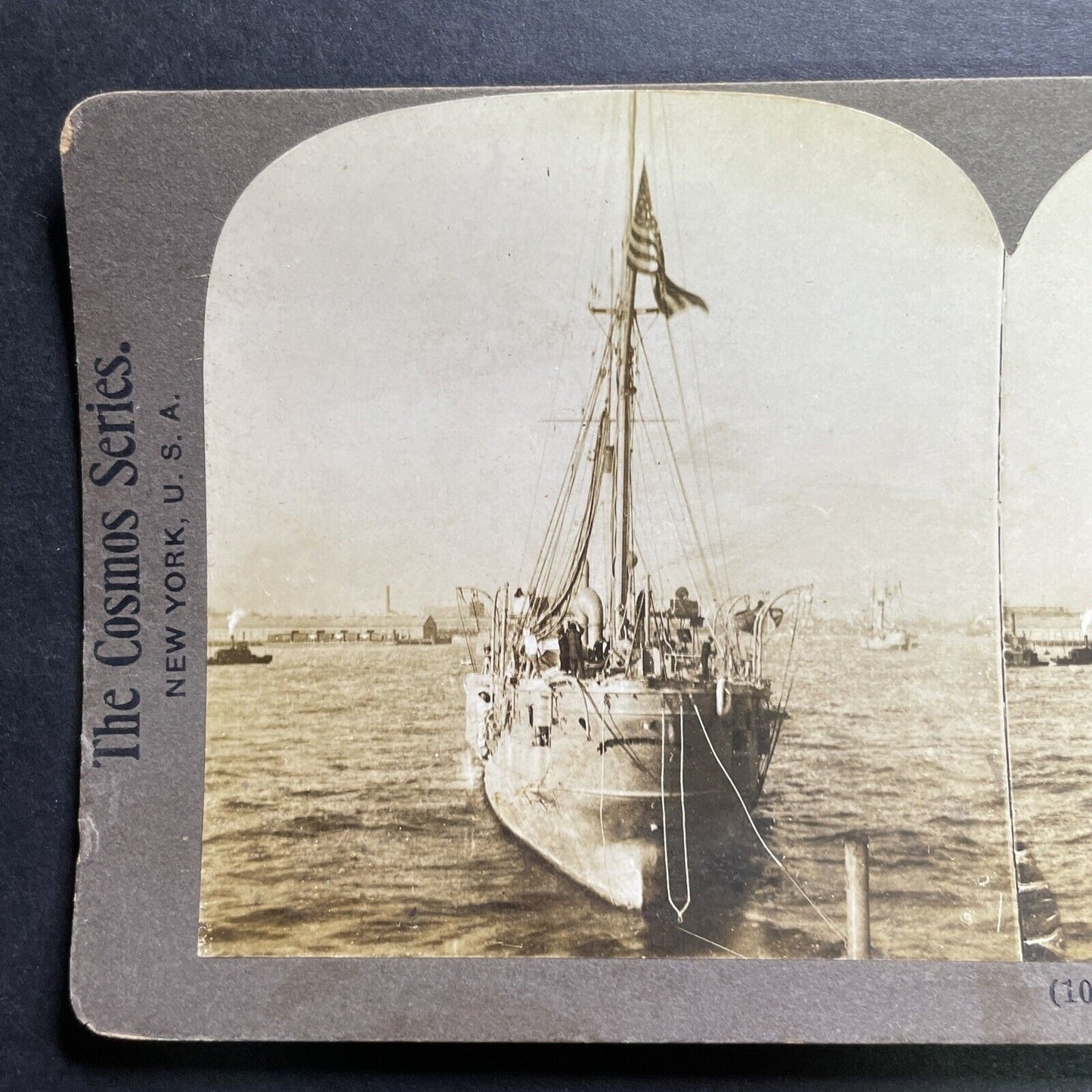 Antique 1898 Marblehead Massachusetts Harbor Stereoview Photo Card P1286