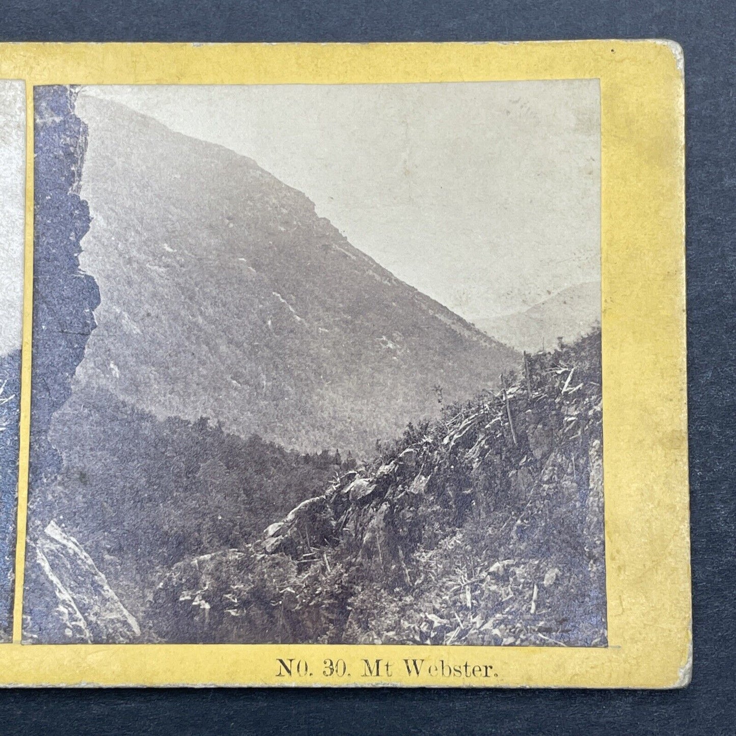 Antique 1870s First Photos Of Mount Webster Stereoview Photo Card P1157