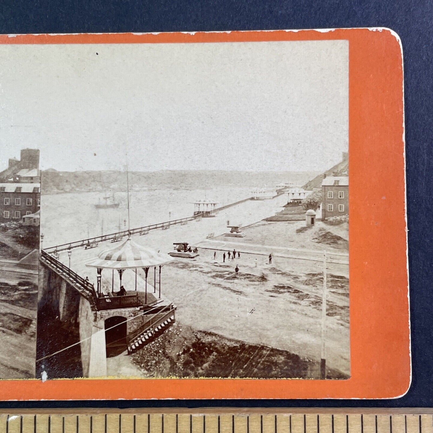 Dufferin Terrace Quebec City Stereoview From Canada Post Office c1860 Y1722