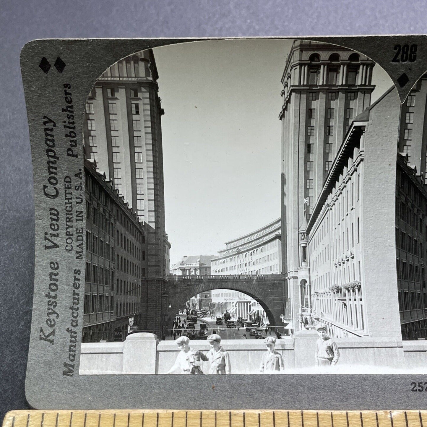 Antique 1920s Downtown Stockholm Sweden Stereoview Photo Card V3009