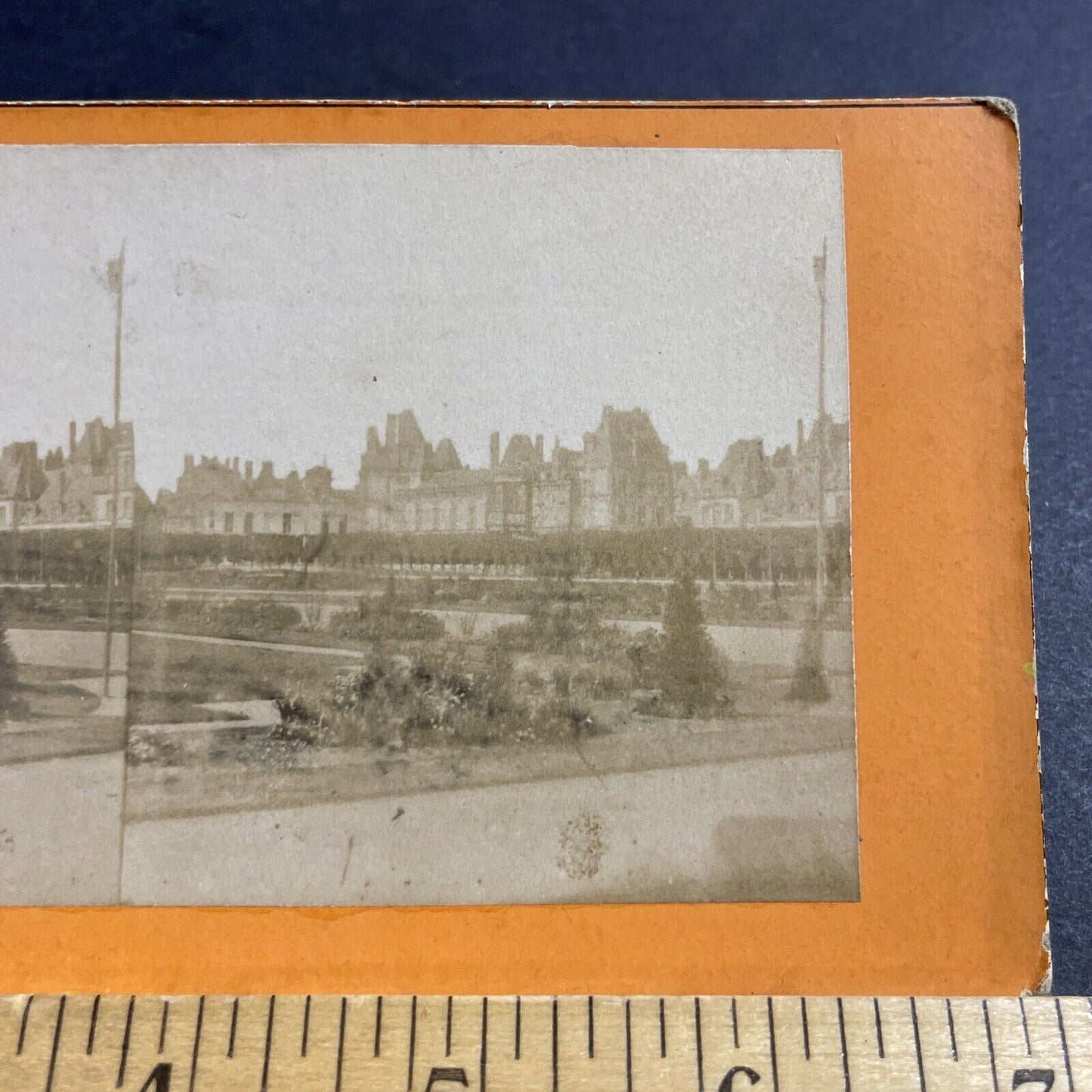 Antique 1860s Fontainebleau Chateau Paris France Stereoview Photo Card P5083