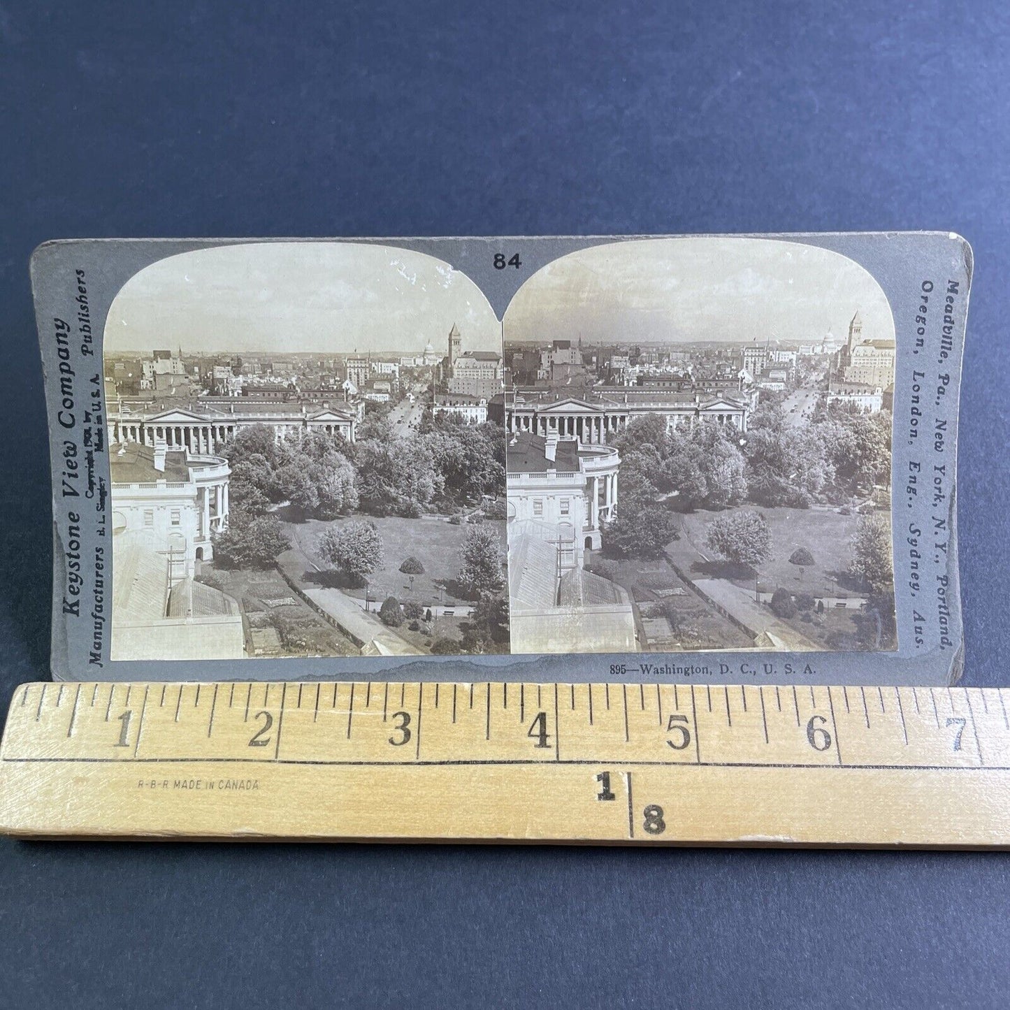 Antique 1901 The White House Lawn Washington DC Stereoview Photo Card P2166