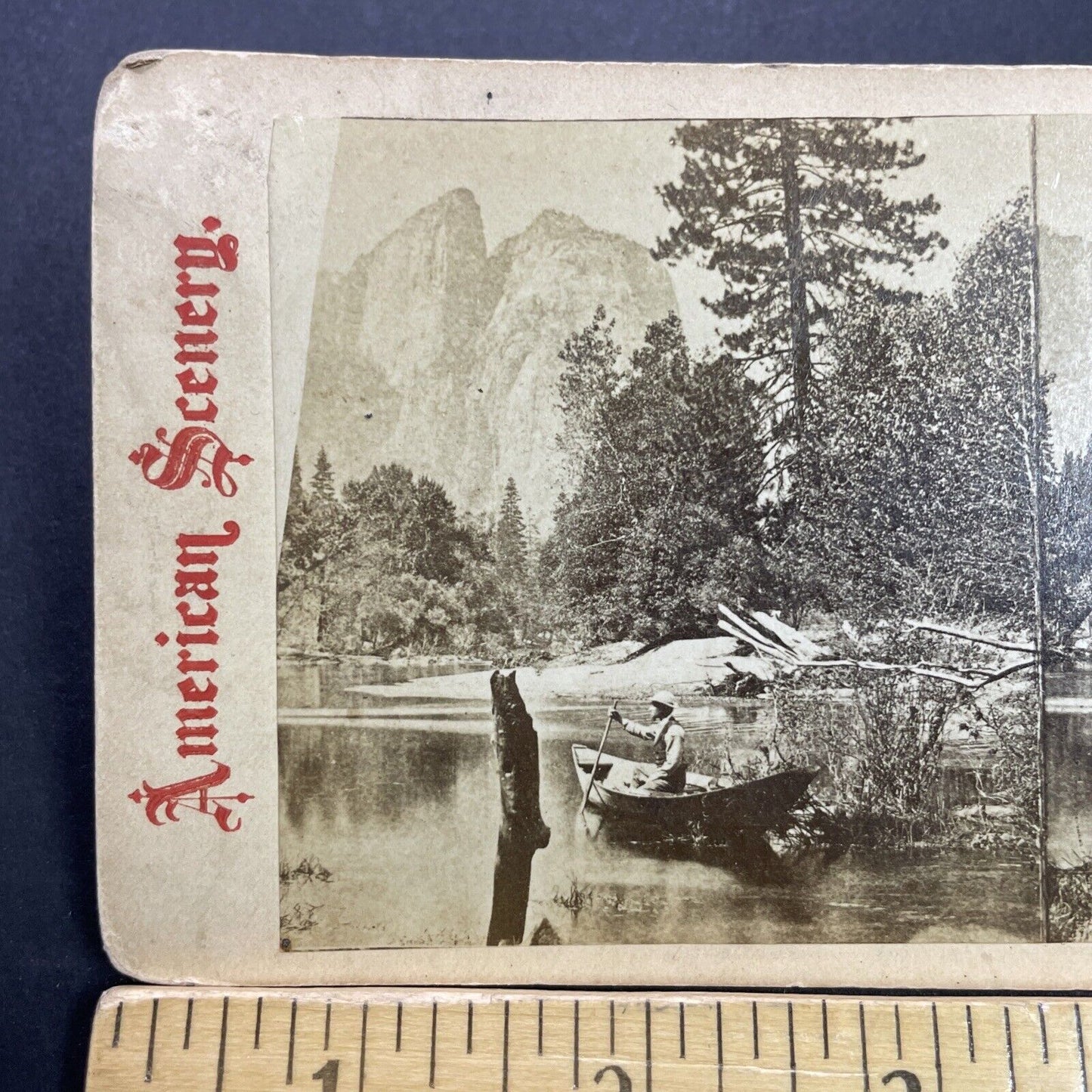 Antique 1880 John Muir At Cabin Yosemite California Stereoview Photo Card P3519