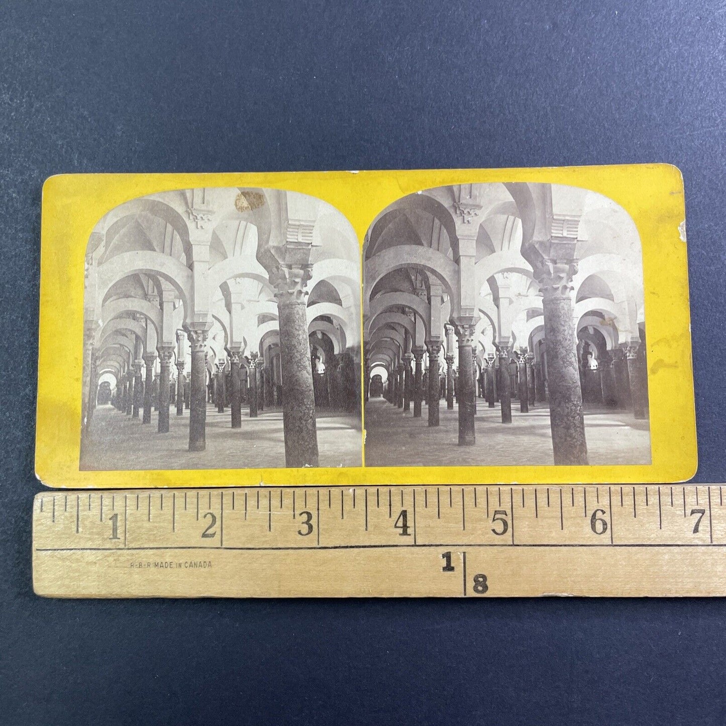 Mosque–Cathedral of Cordoba Spain Stereoview Photo Card Antique c1872 X1546