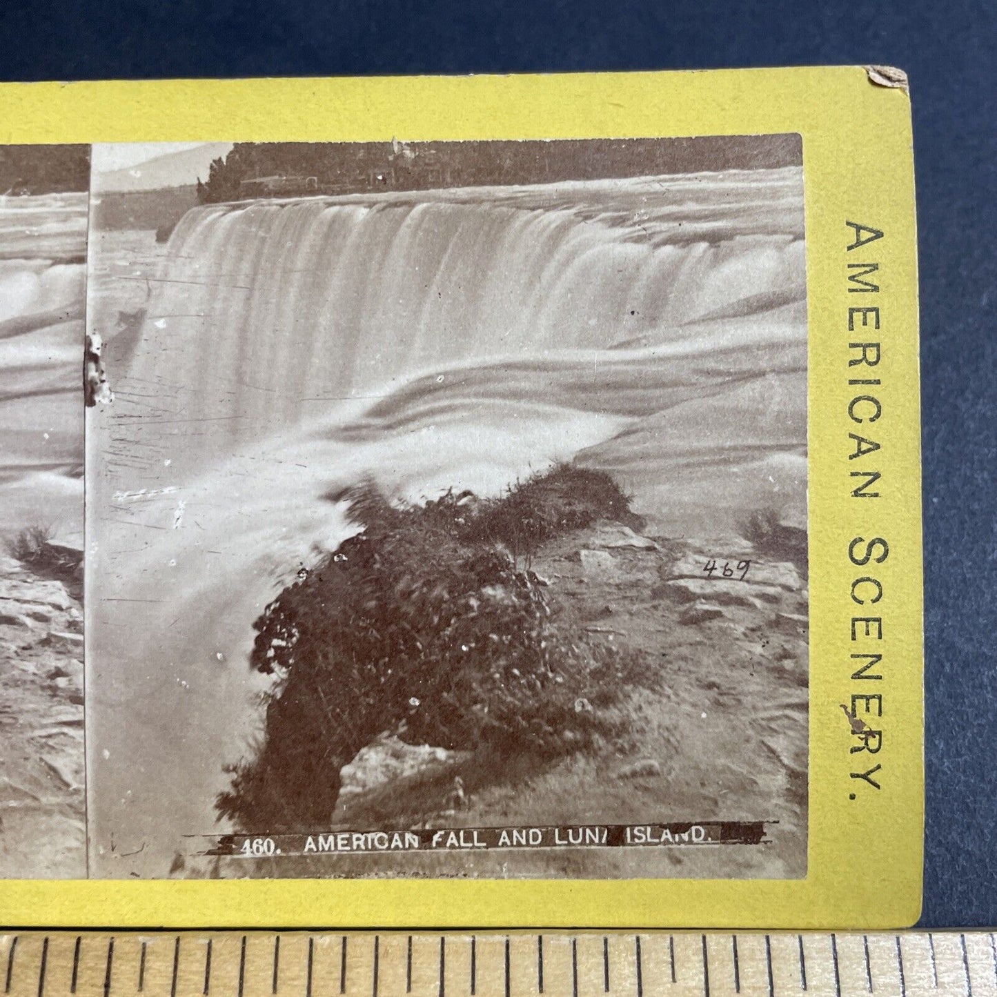 Antique 1870s Niagara Falls And Luna Island Stereoview Photo Card P4791