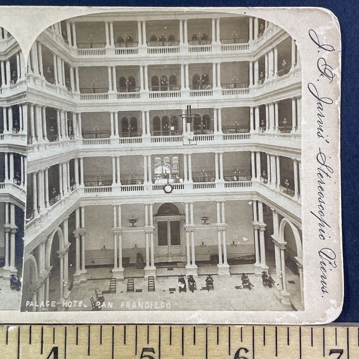 Palace Hotel San Francisco Interior Stereoview J.F. Jarvis Antique c1880 X3623