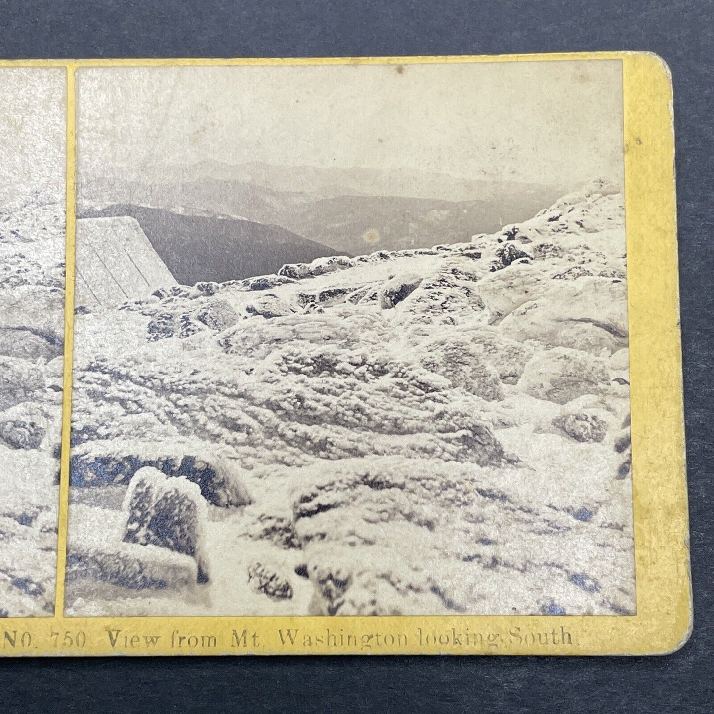 Antique 1870s First Photos Of Mount Washington Stereoview Photo Card P1159