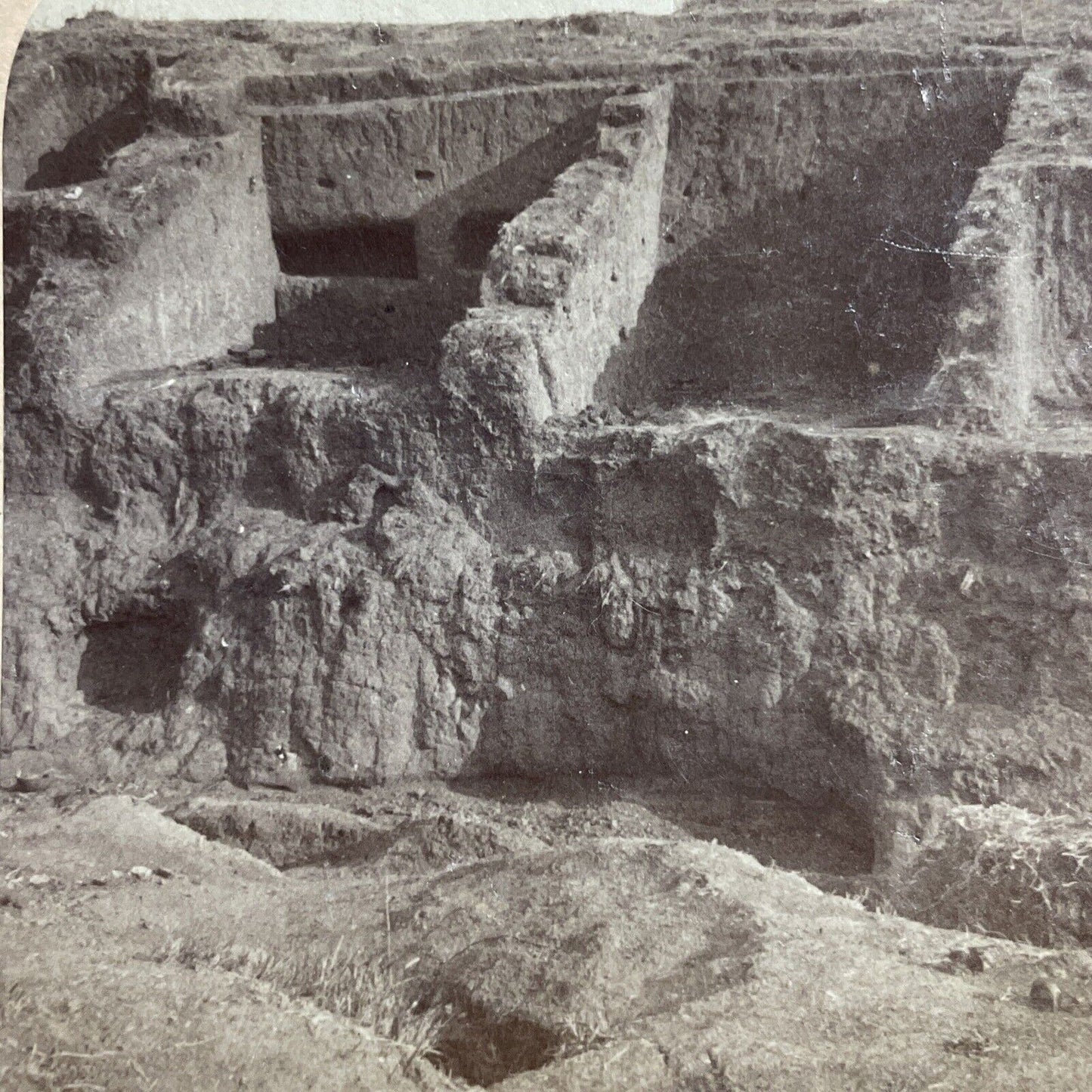 Antique 1901 Boer War Trenches Trenc Tugela River SA Stereoview Photo Card 5540