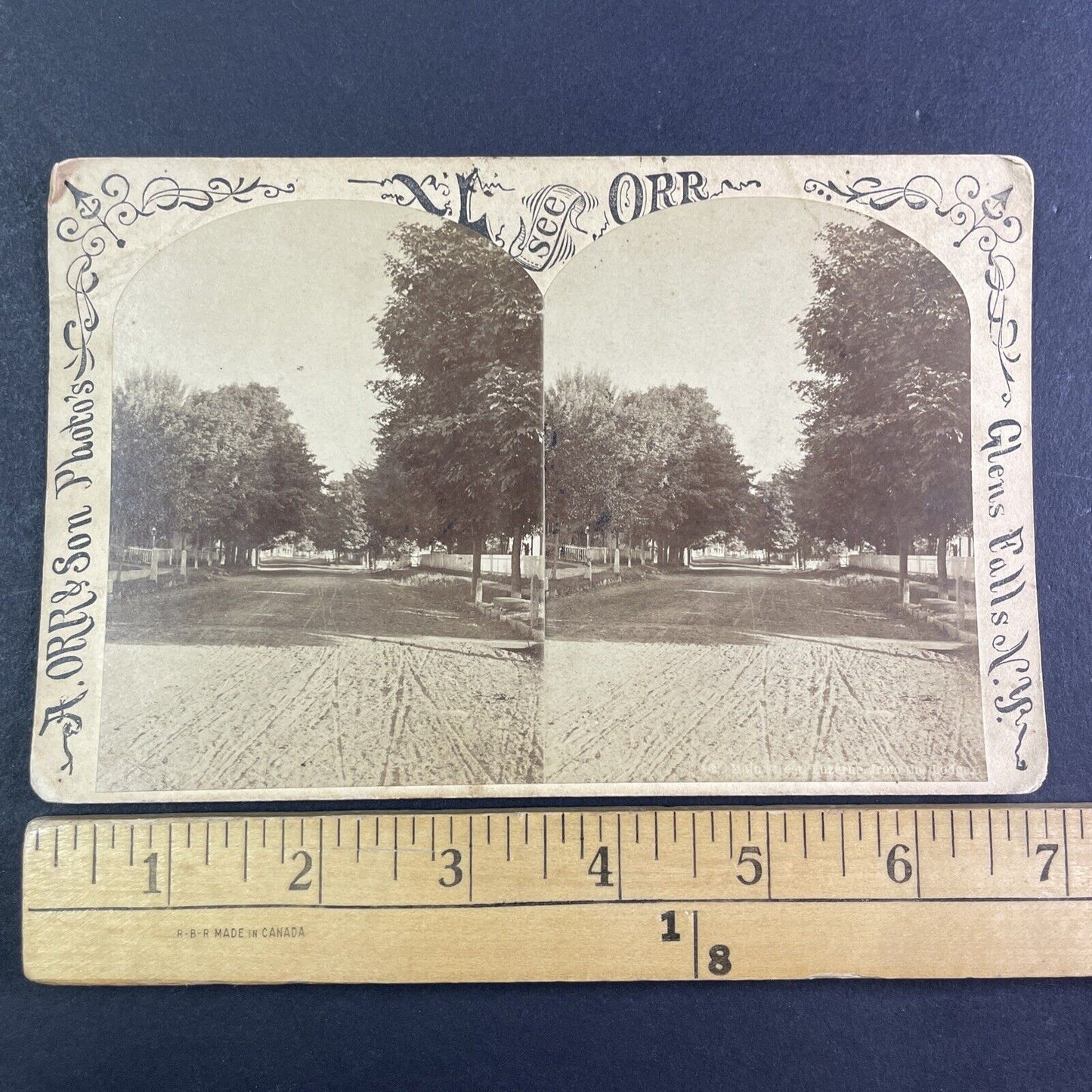 Main Street Lake Luzerne New York Stereoview A. Orr Antique c1870s Y2404