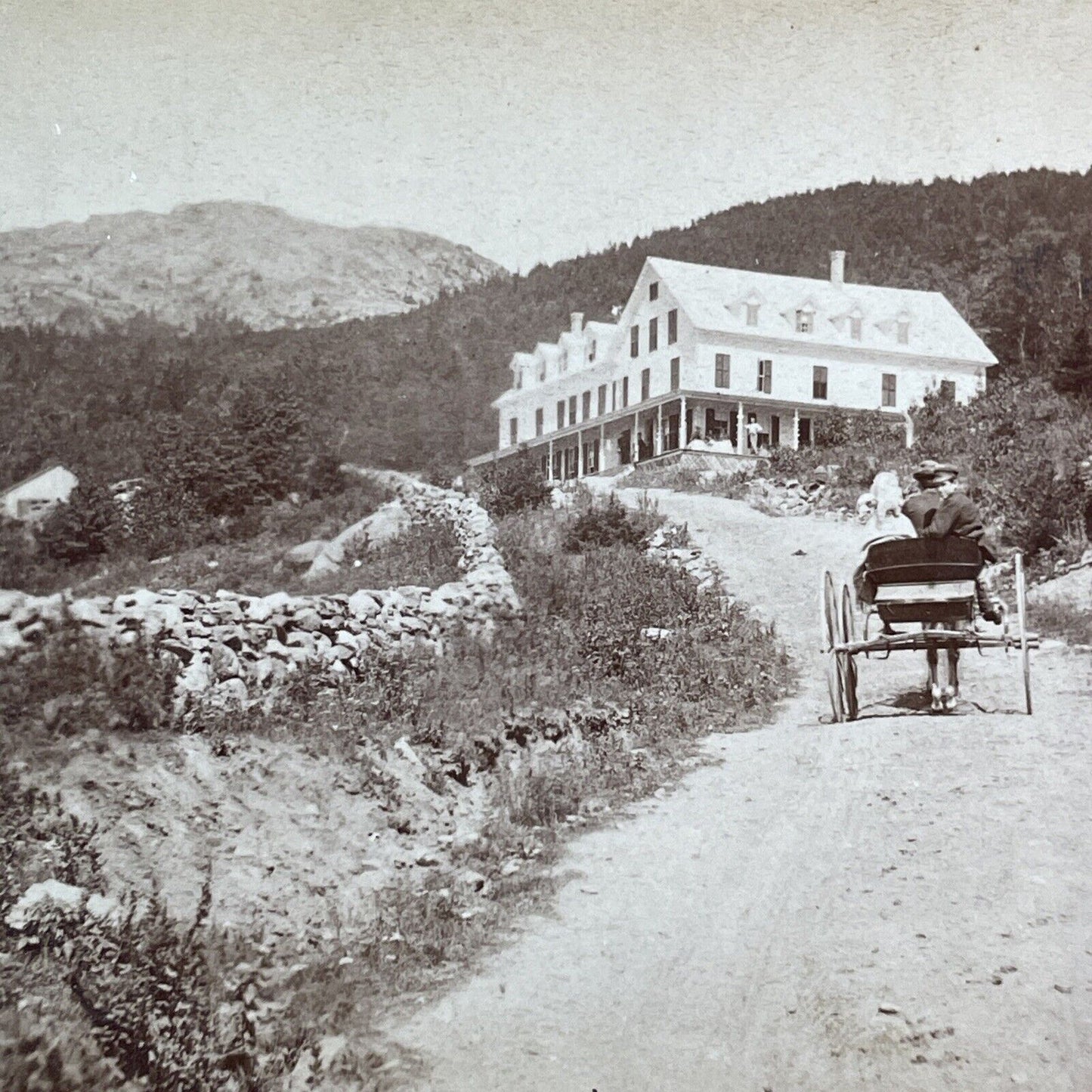 Monadnock Mountain House New Hampshire Stereoview J.A. French c1870s Y880