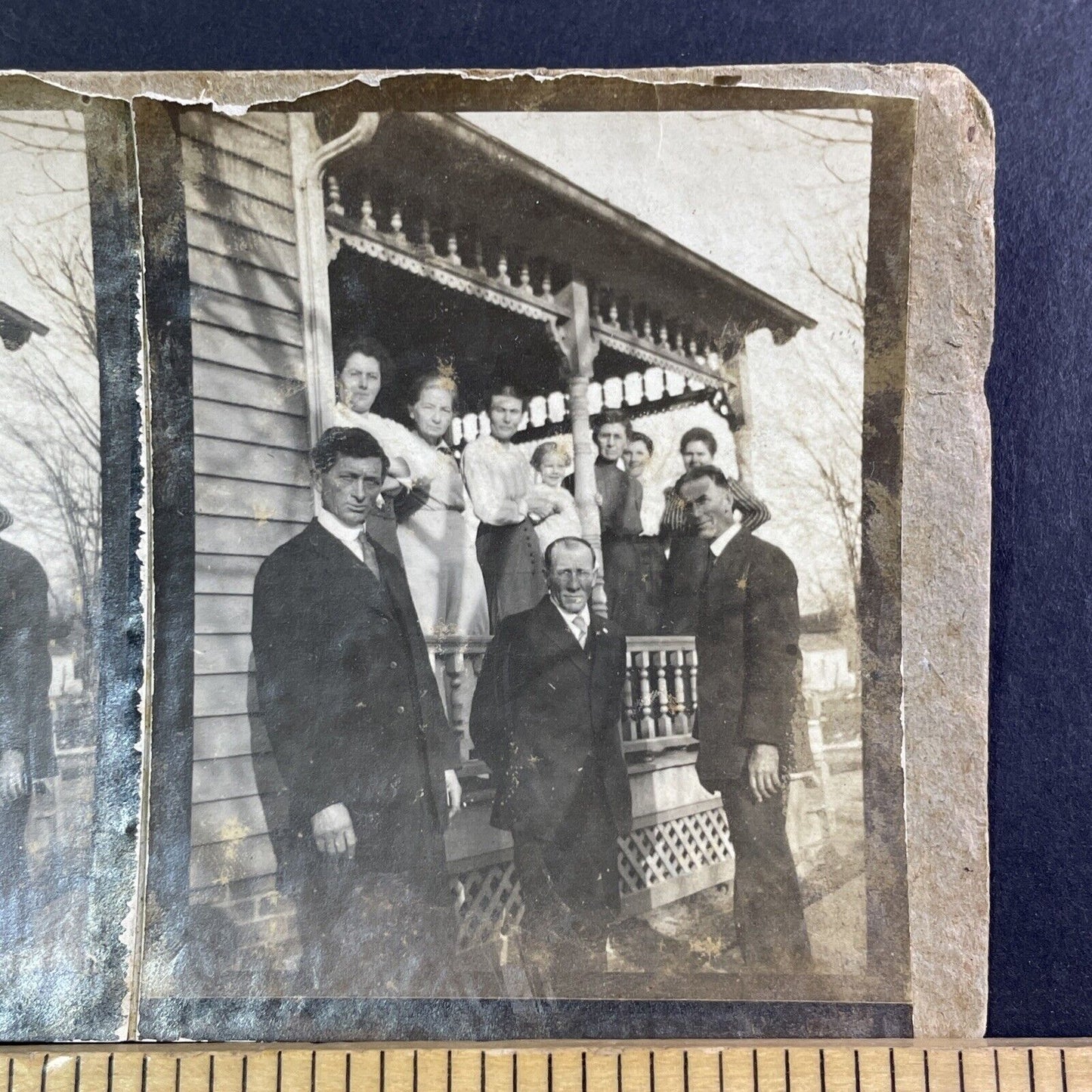 Inventor Harriet A. Brown at House Stereoview Voluntown Connecticut c1920 Y1711