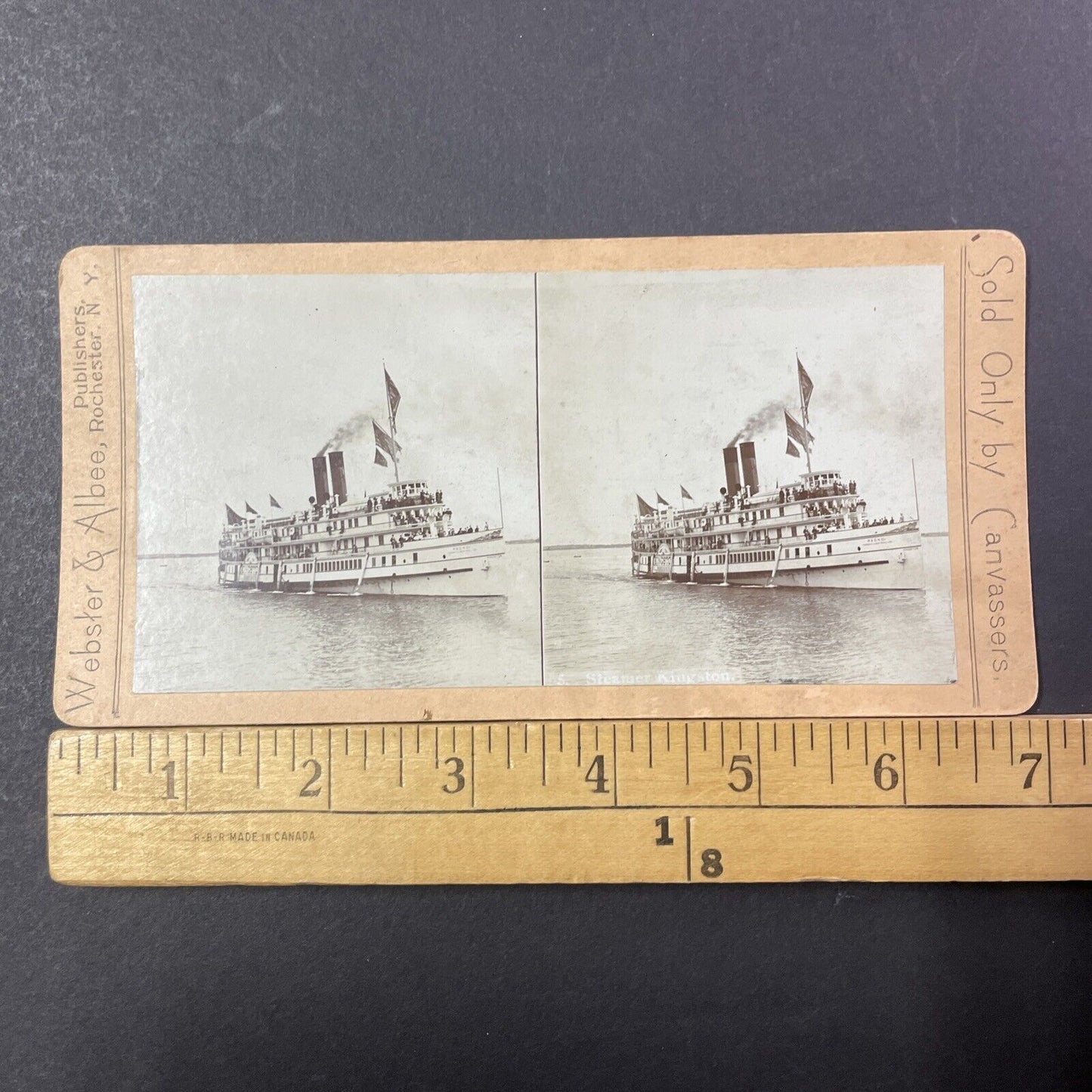 SS Kingston Steamer Steamship Stereoview Brockville ON Antique c1901 X1233