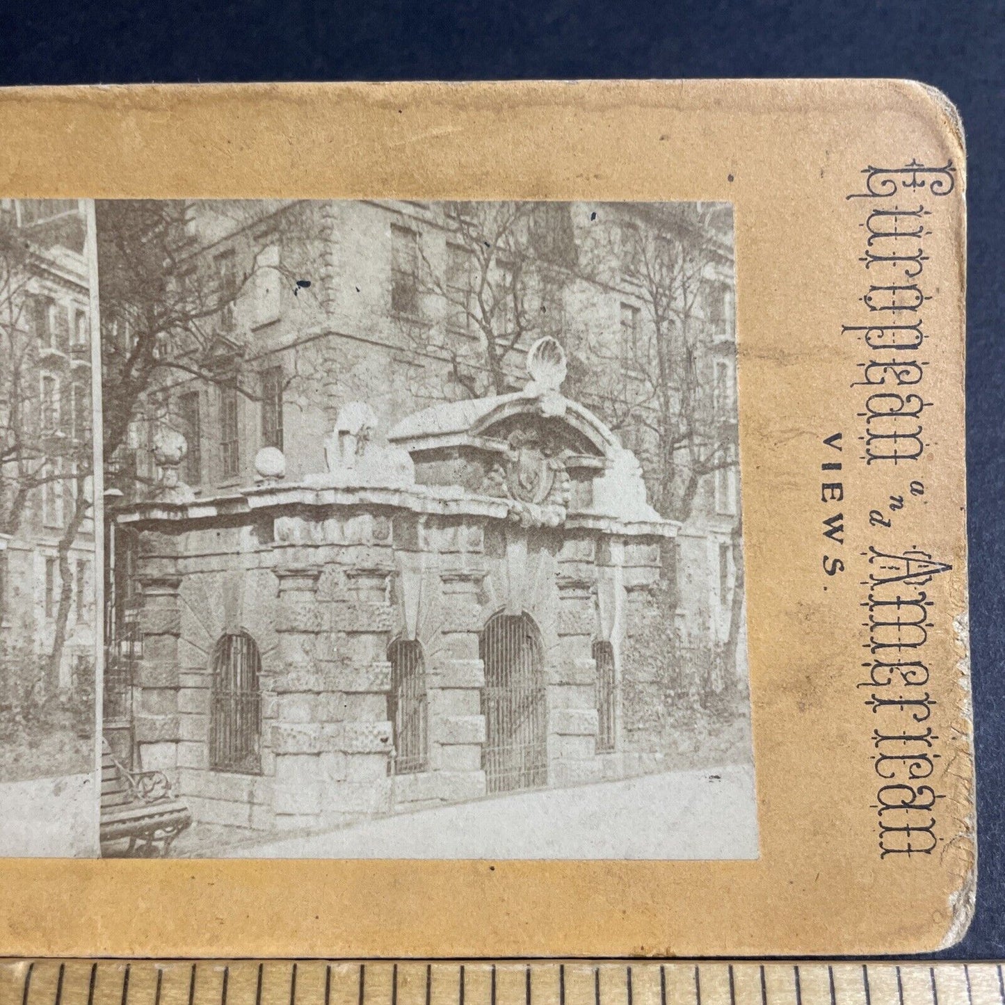 Antique 1870s York Watergate Stone Gate England Stereoview Photo Card P4571