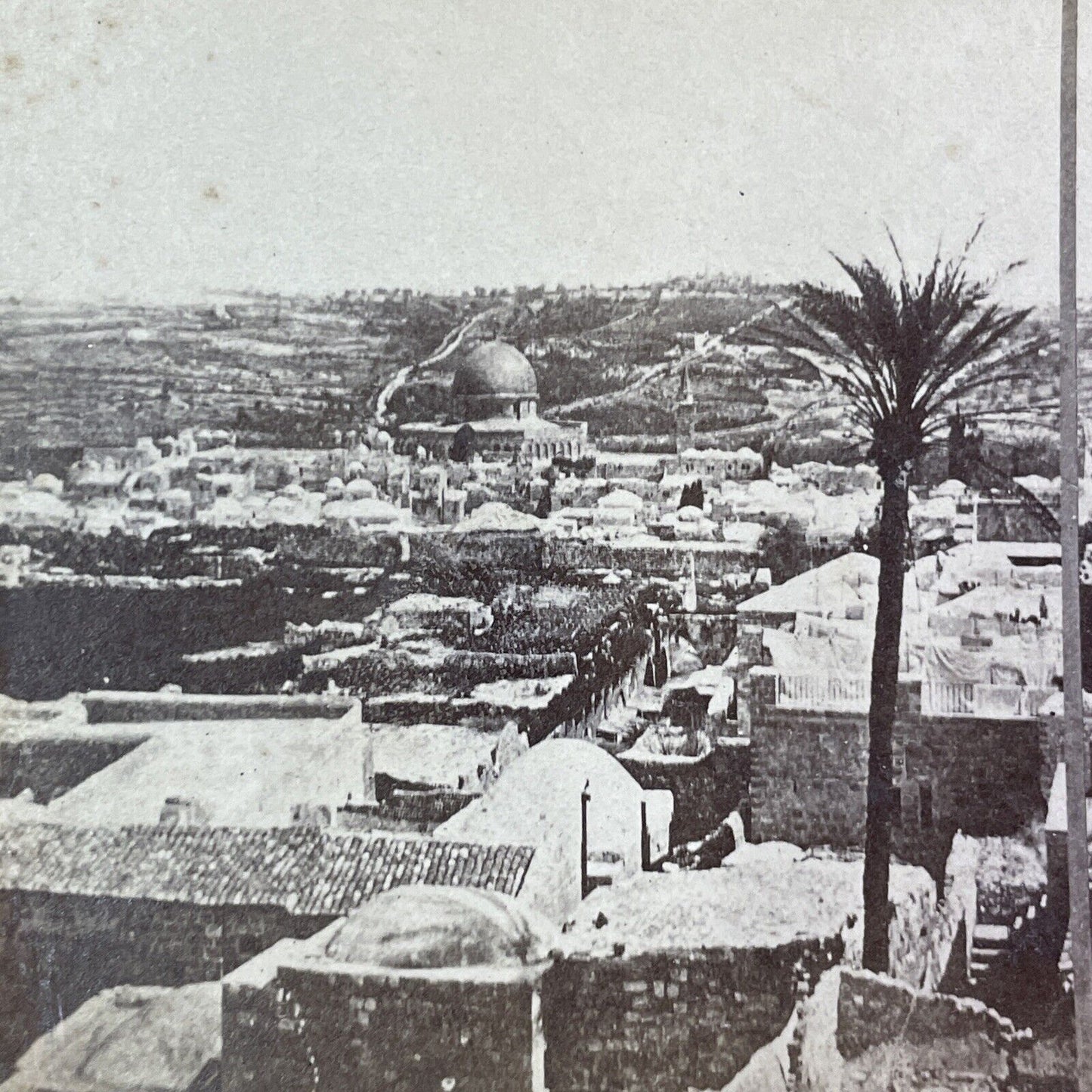 Jerusalem Israel Palestine Stereoview Schumacher Brothers Antique c1865 Y114