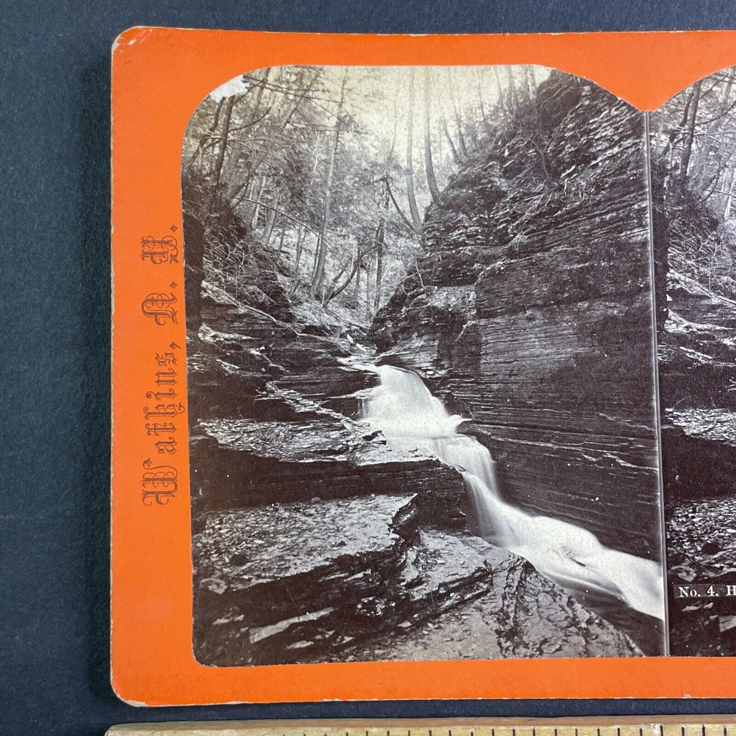 Havana Glen Falls Watkins Glen New York Stereoview R.D. Crum Antique c1870 Y1215