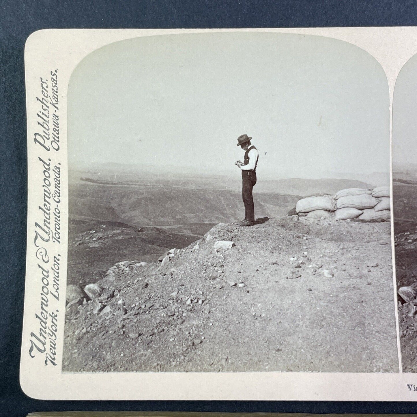 Spion Kop British Attack Hill Stereoview Boer War South Africa c1901 Y3017