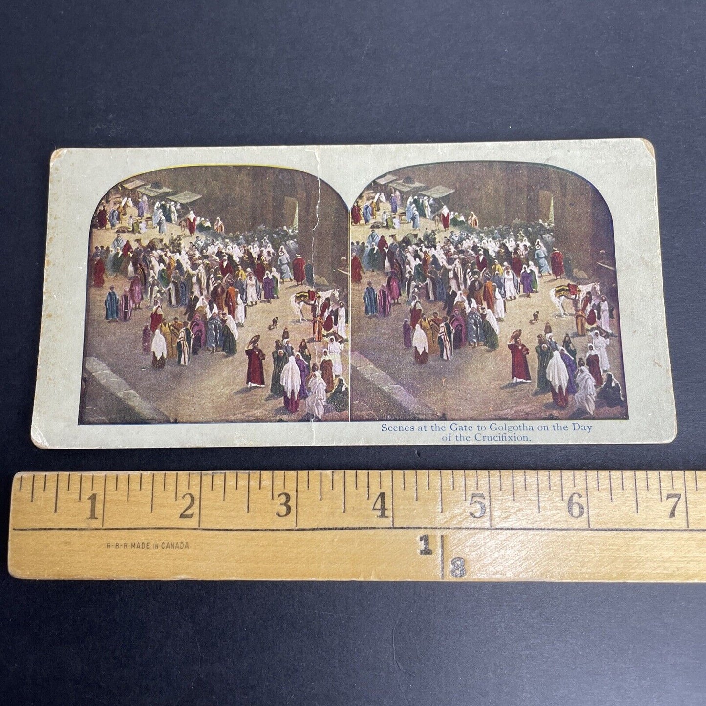 Antique 1902 Gate To Golgotha On Day Of Crucifixion Stereoview Photo Card P1071